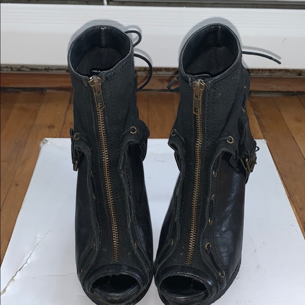 Lace up booties